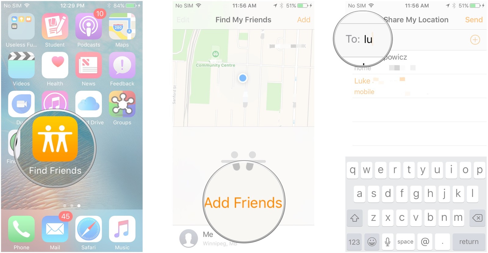 Way 4: Track iPhone without App with Find My Friend